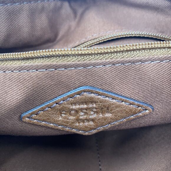 FOSSIL Fiona Crossbody Convertible Bag Purse Multicolor Geometric Chevron - Picture 10 of 12